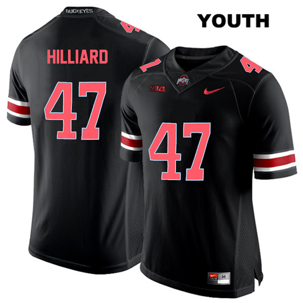 Ohio State Buckeyes Youth Justin Hilliard #47 Red Number Black Authentic Nike College NCAA Stitched Football Jersey BG19J34YG